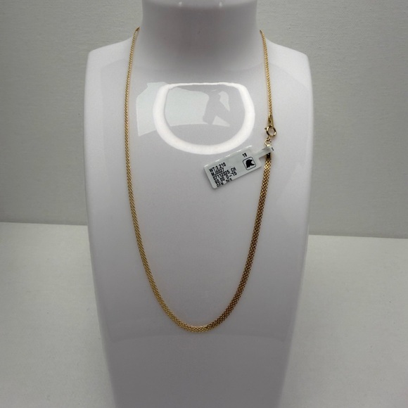 18K Geuine Yellow Gold Bismark Chain Necklace - Picture 7 of 17